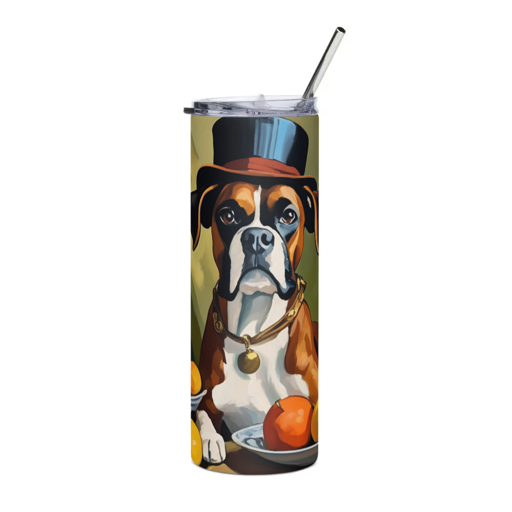 PugMug Custom Boxer Dog Stainless Steel Tumbler