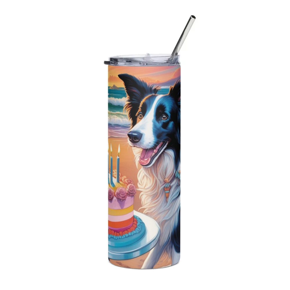 PugMug Custom Border Collie Stainless Steel Tumbler