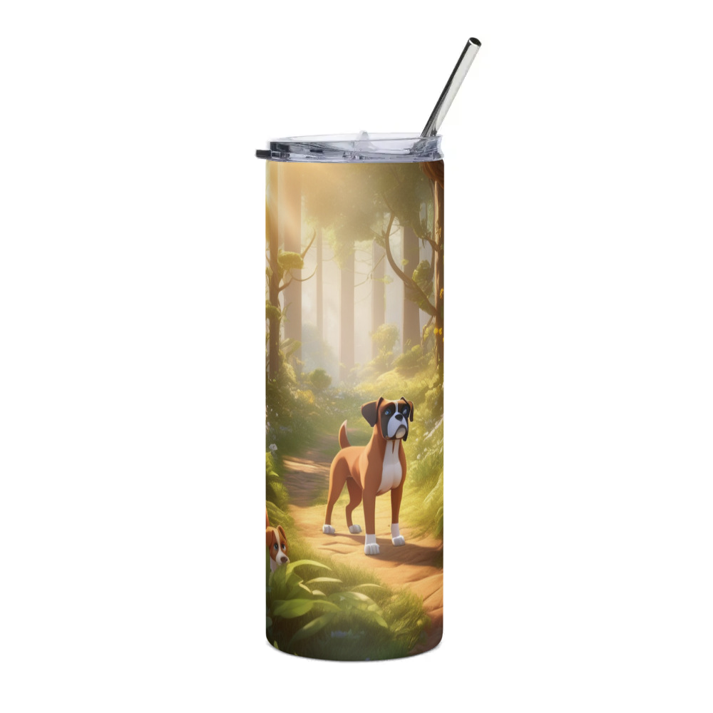 PugMug Custom Boxer Dog Stainless Steel Tumbler