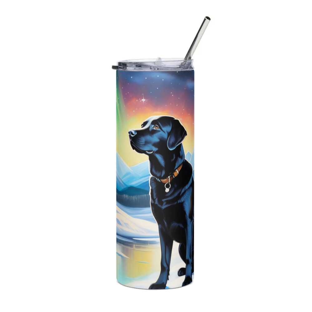PugMug Custom Black Labrador Retriever Stainless Steel Tumbler