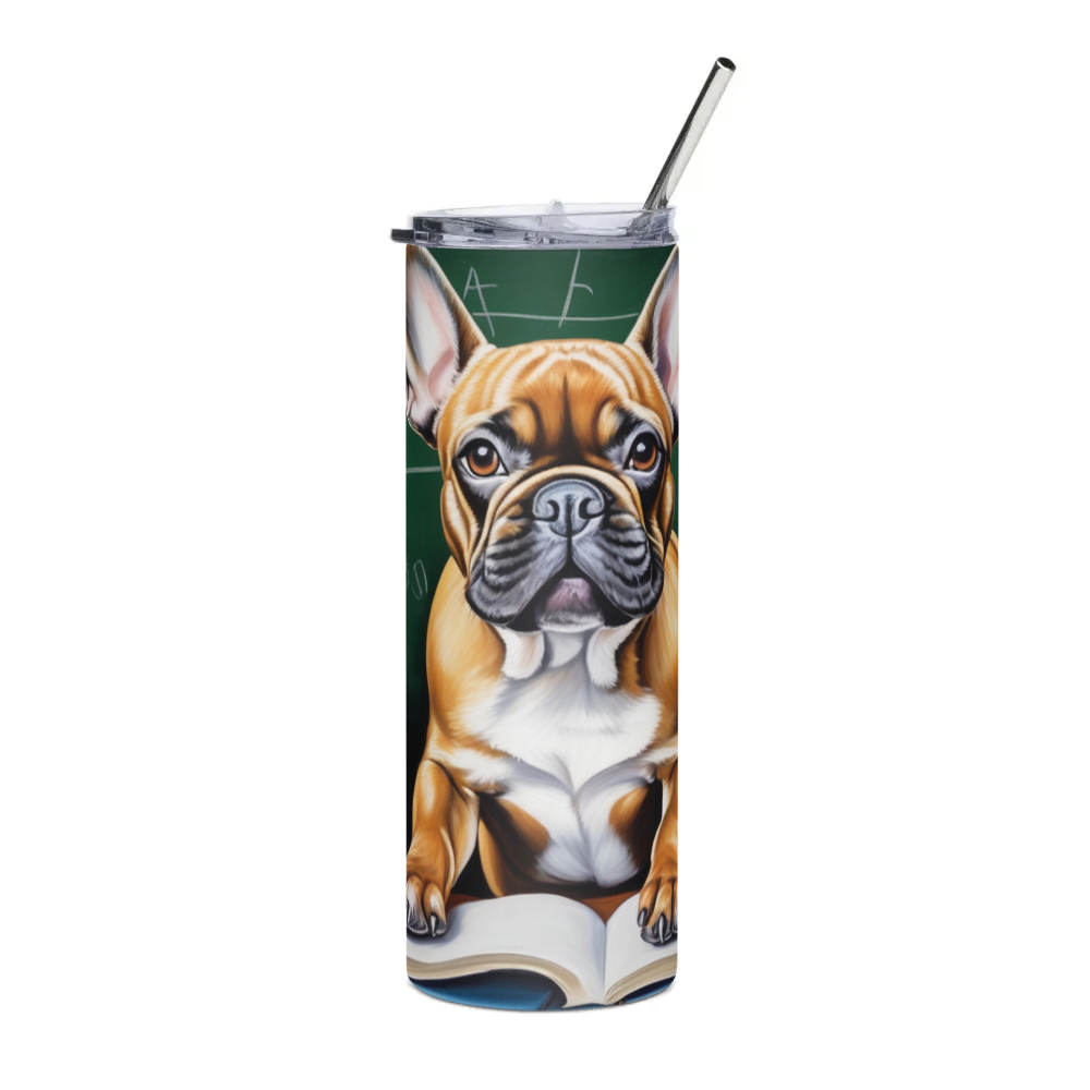 PugMug Custom Tan French Bulldog Stainless Steel Tumbler