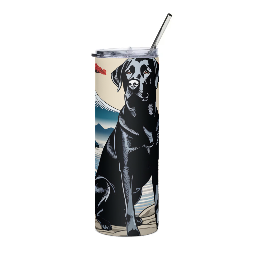 PugMug Custom Black Labrador Retriever Stainless Steel Tumbler