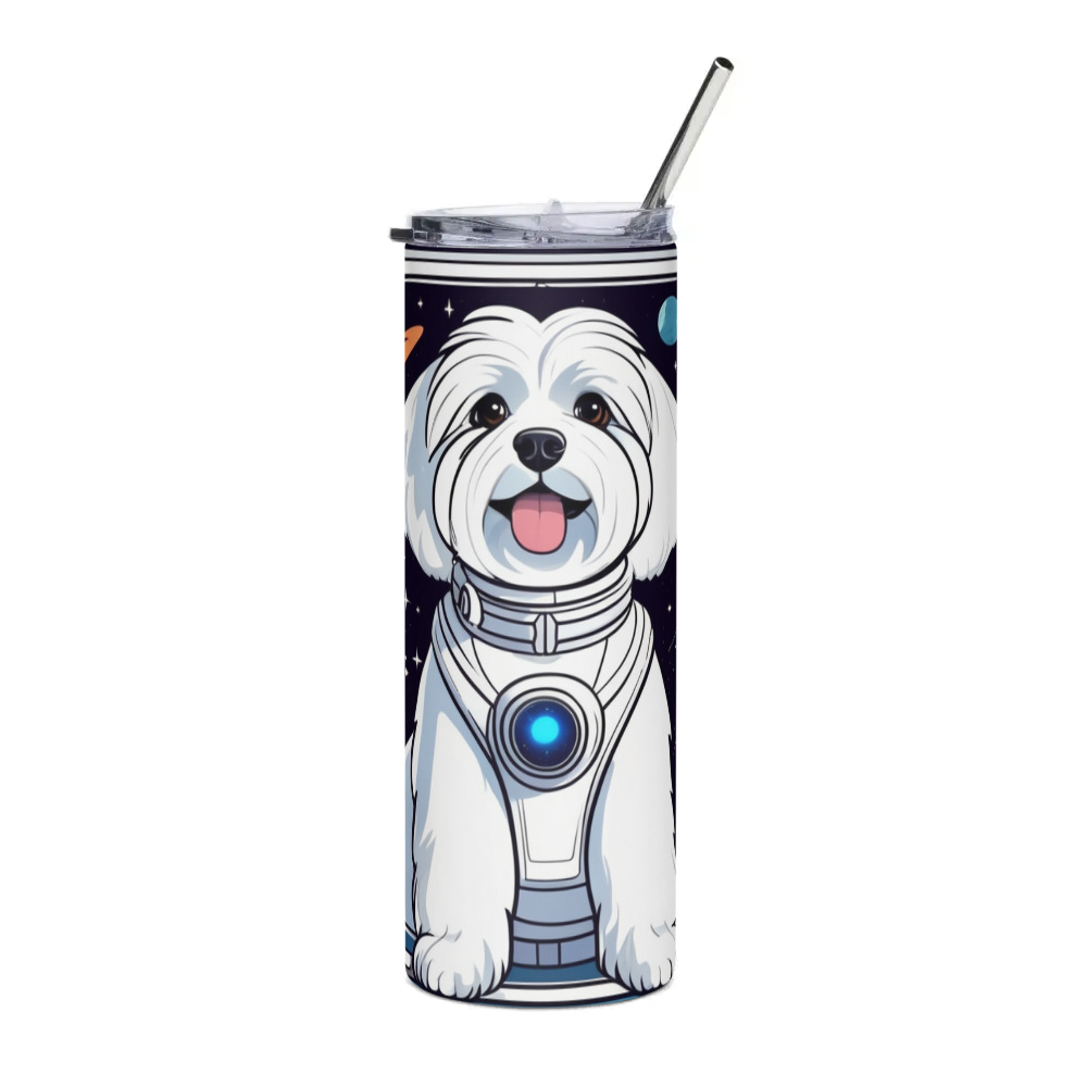 PugMug Custom White Havanese Dog Stainless Steel Tumbler