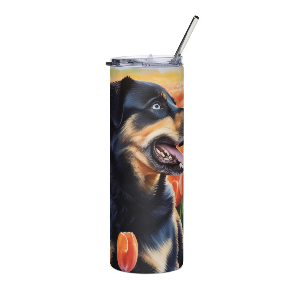 PugMug Custom Blue Stainless Steel Tumbler