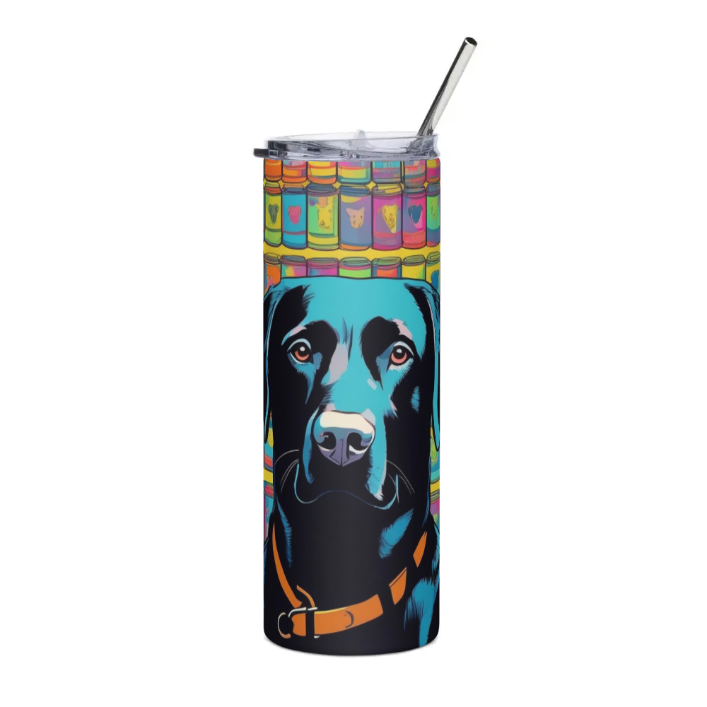 PugMug Custom Black Labrador Retriever Stainless Steel Tumbler