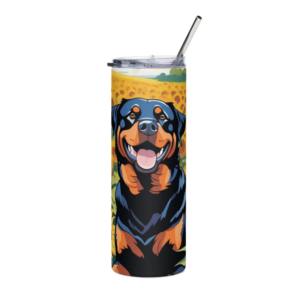 PugMug Custom Rottweiler Stainless Steel Tumbler