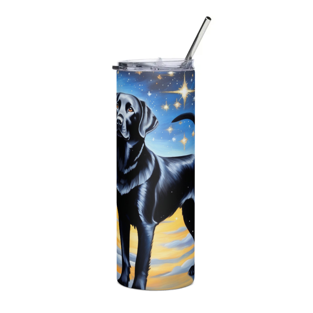 PugMug Custom Black Labrador Retriever Stainless Steel Tumbler