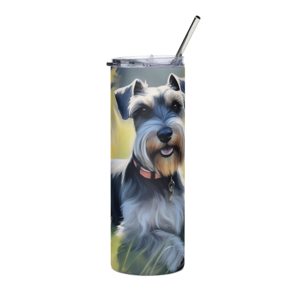 PugMug Custom Miniature Schnauzer Stainless Steel Tumbler