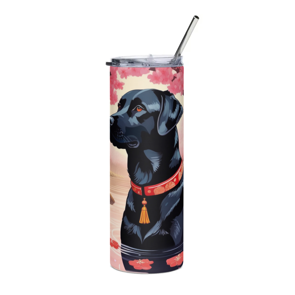 PugMug Custom Black Labrador Retriever Stainless Steel Tumbler