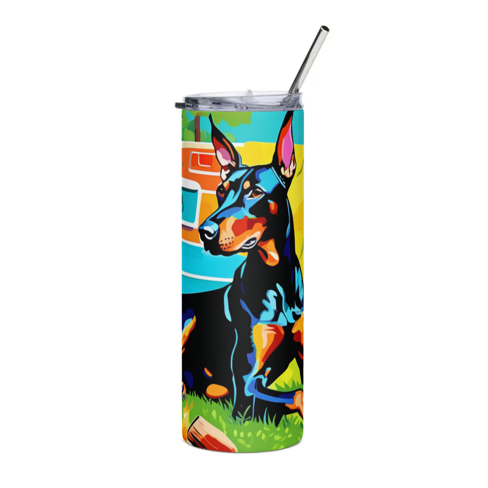PugMug Custom Doberman Pinscher Stainless Steel Tumbler