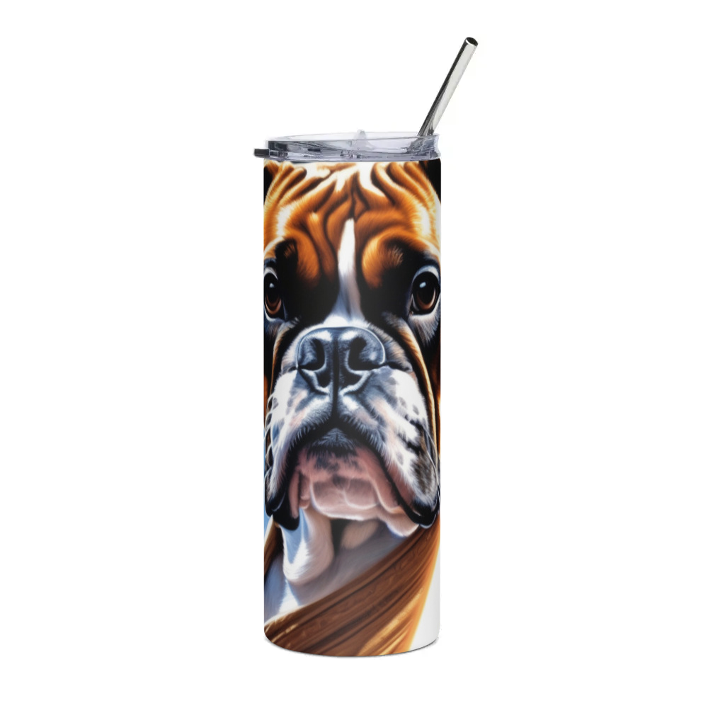 PugMug Custom Boxer Dog Stainless Steel Tumbler