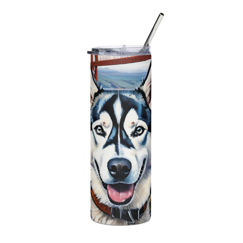 PugMug Custom Siberian Husky Stainless Steel Tumbler