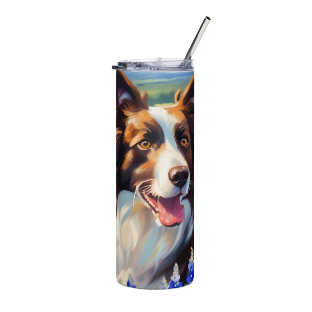 PugMug Custom Border Collie Stainless Steel Tumbler