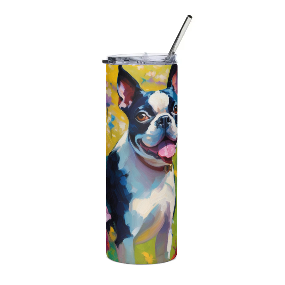 PugMug Custom Boston Terrier Stainless Steel Tumbler