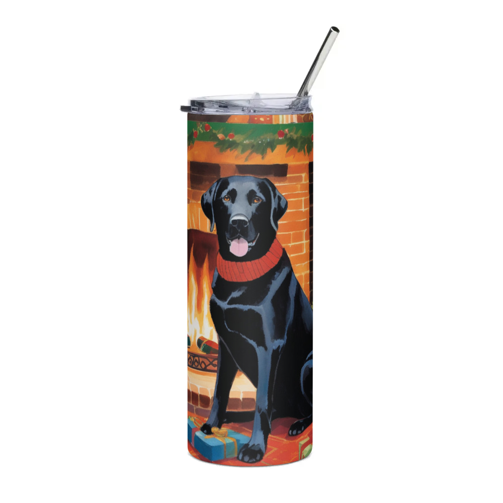 PugMug Custom Black Labrador Retriever Stainless Steel Tumbler