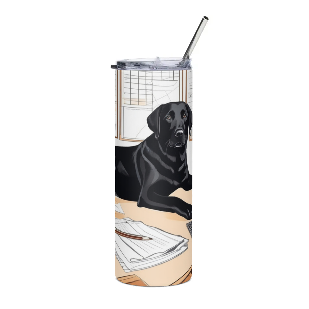 PugMug Custom Black Labrador Retriever Stainless Steel Tumbler