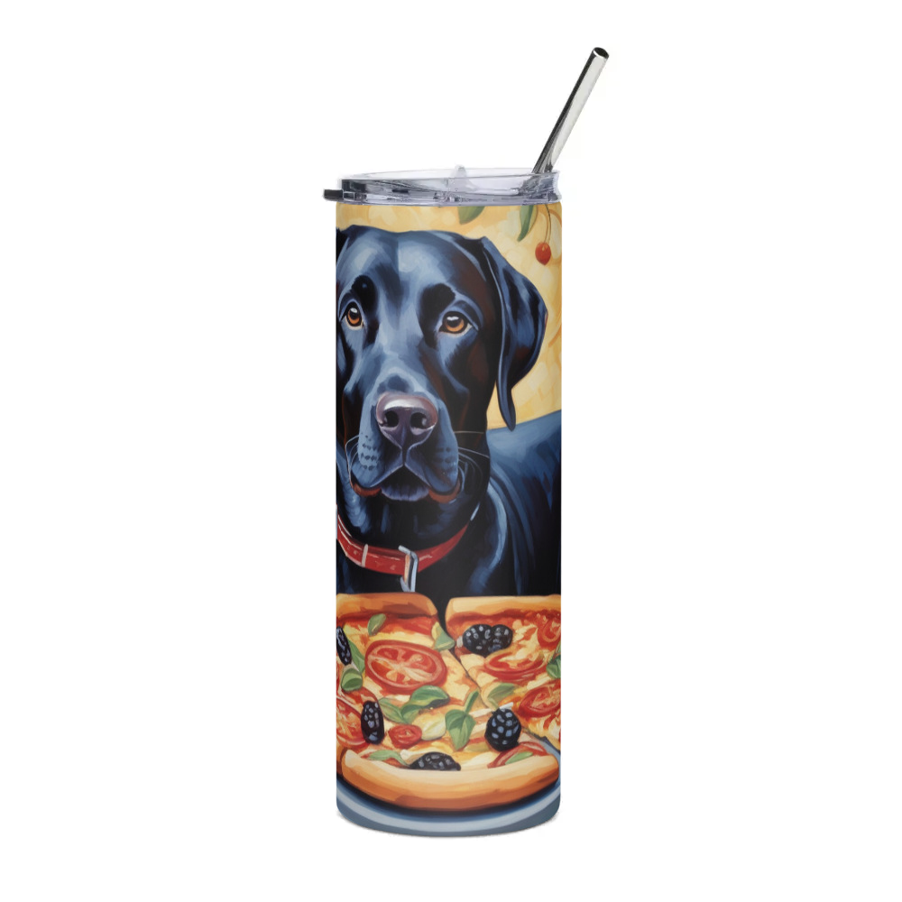 PugMug Custom Black Labrador Retriever Stainless Steel Tumbler