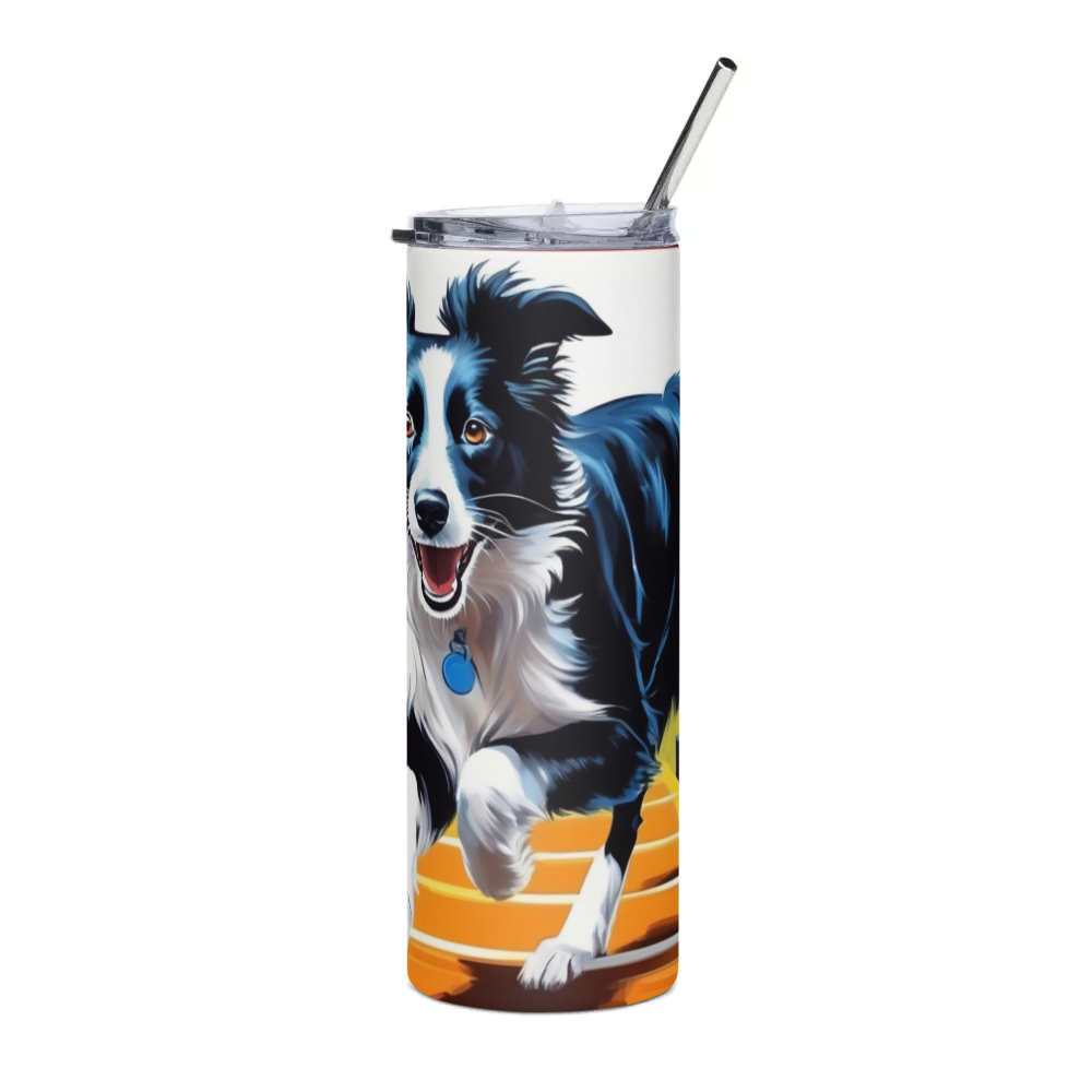 PugMug Custom Border Collie Stainless Steel Tumbler