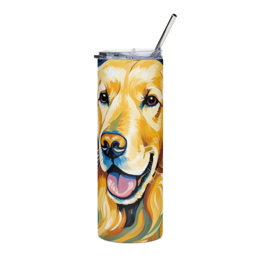 PugMug Custom Golden Retriever Stainless Steel Tumbler