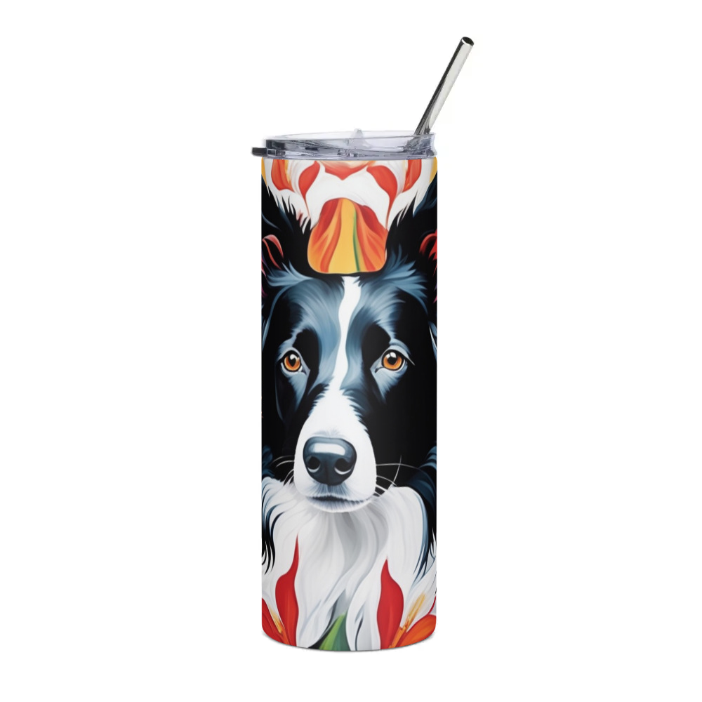 PugMug Custom Border Collie Stainless Steel Tumbler
