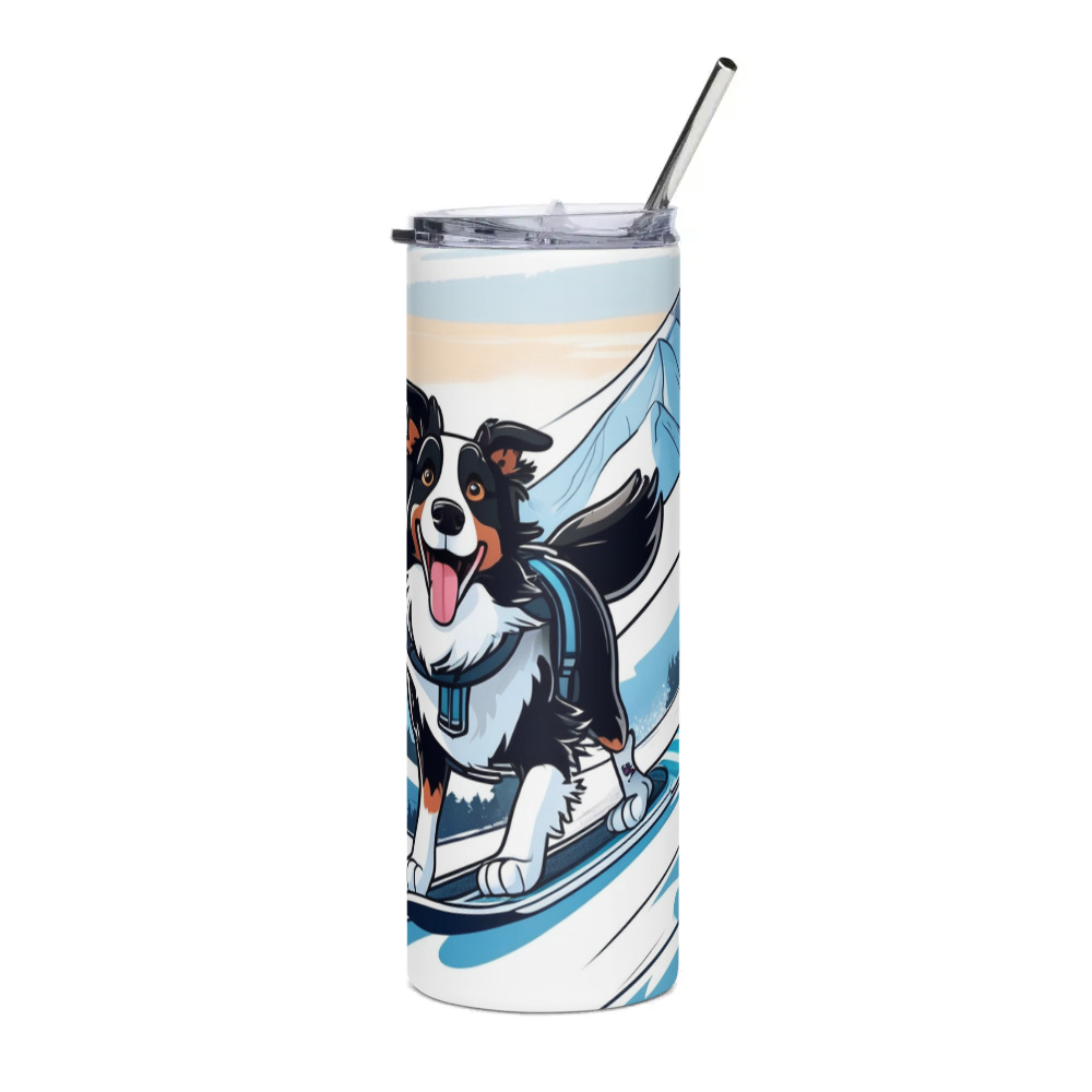 PugMug Custom Border Collie Stainless Steel Tumbler