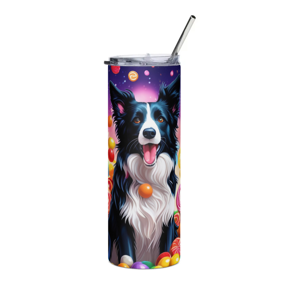 PugMug Custom Border Collie Stainless Steel Tumbler