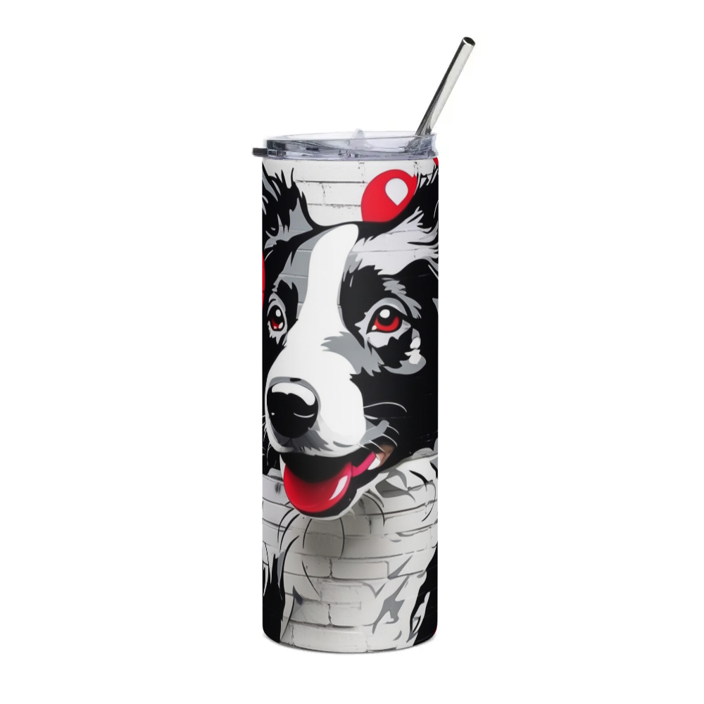 PugMug Custom Border Collie Stainless Steel Tumbler