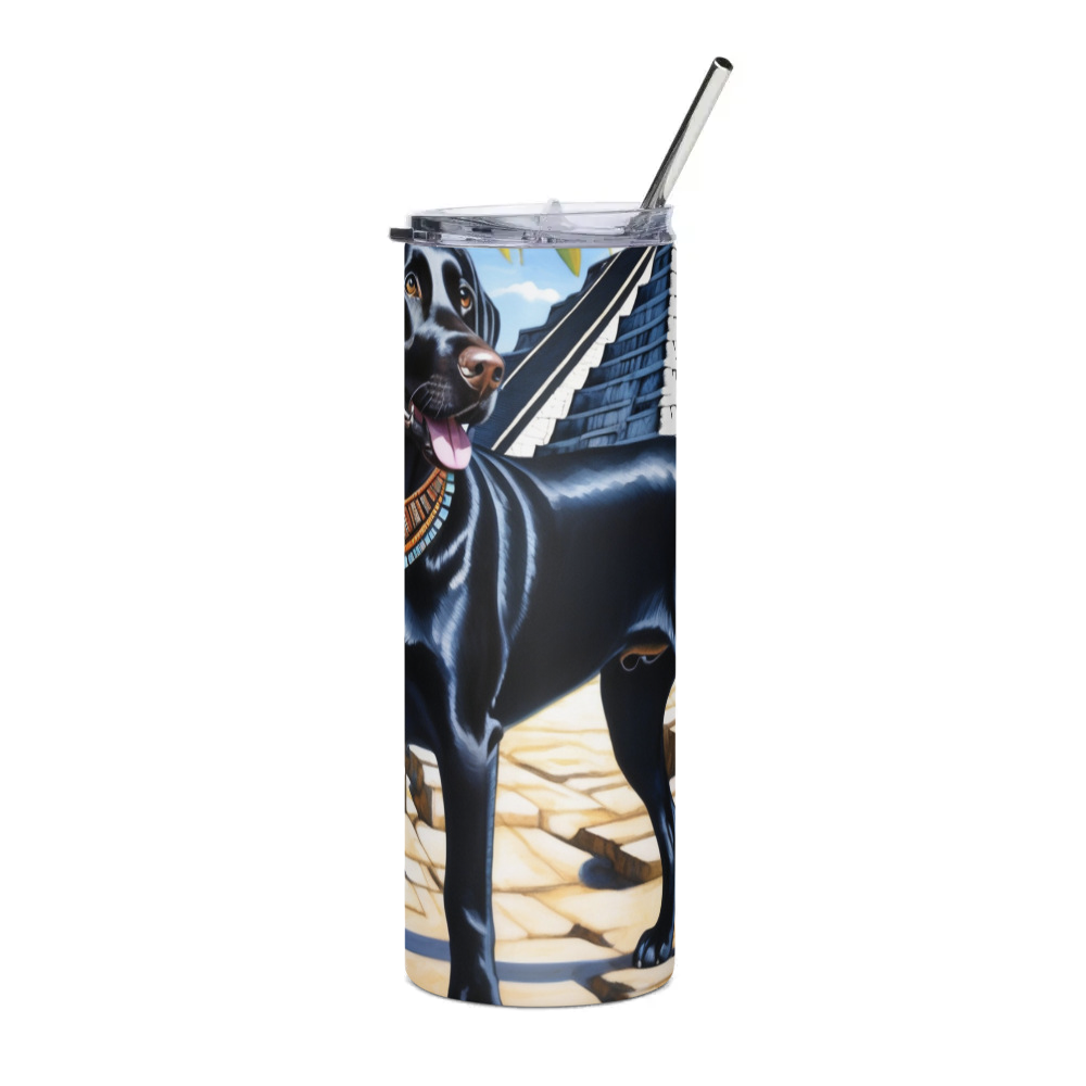 PugMug Custom Black Labrador Retriever Stainless Steel Tumbler