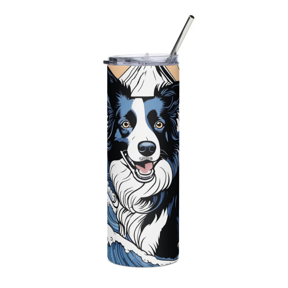 PugMug Custom Border Collie Stainless Steel Tumbler