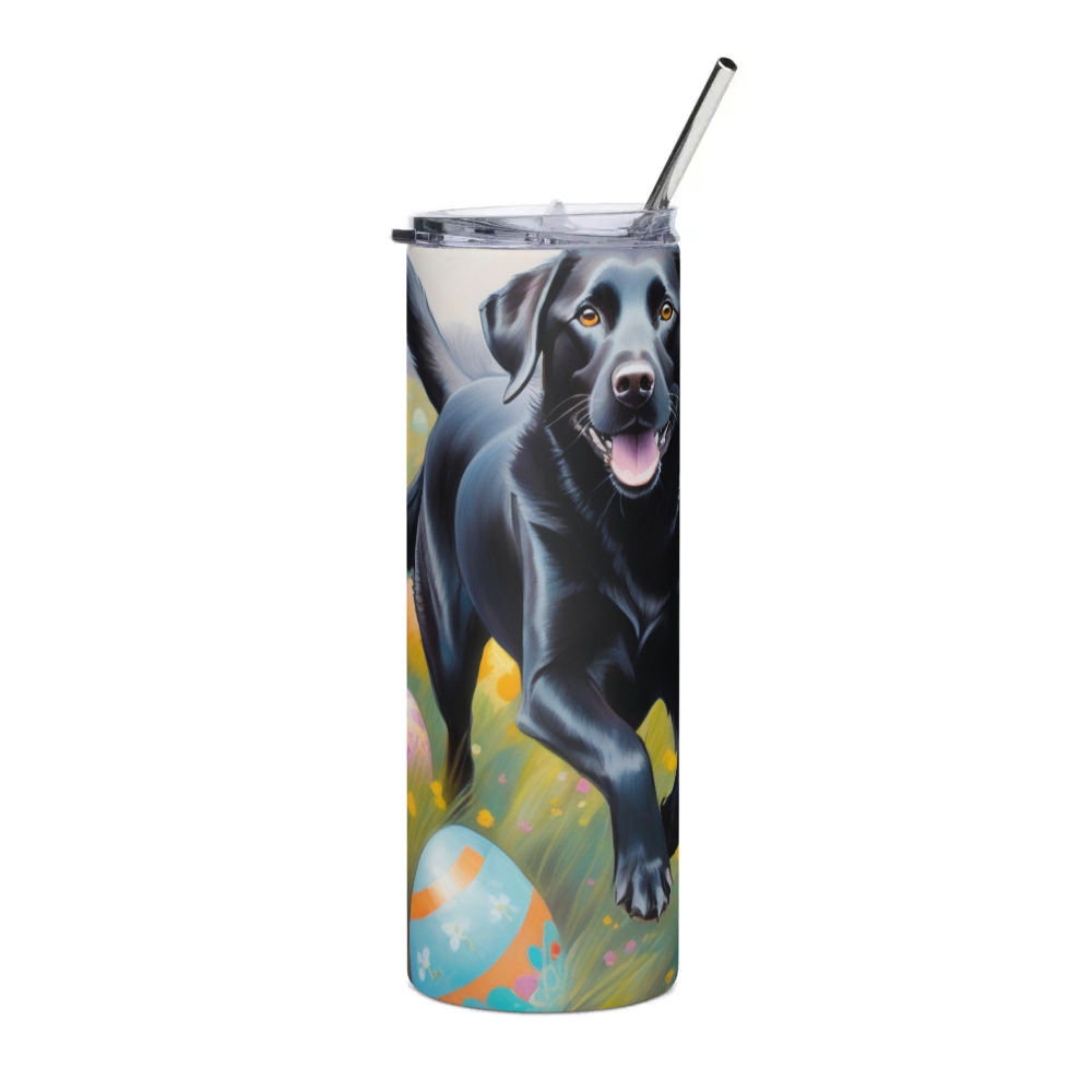 PugMug Custom Black Labrador Retriever Stainless Steel Tumbler