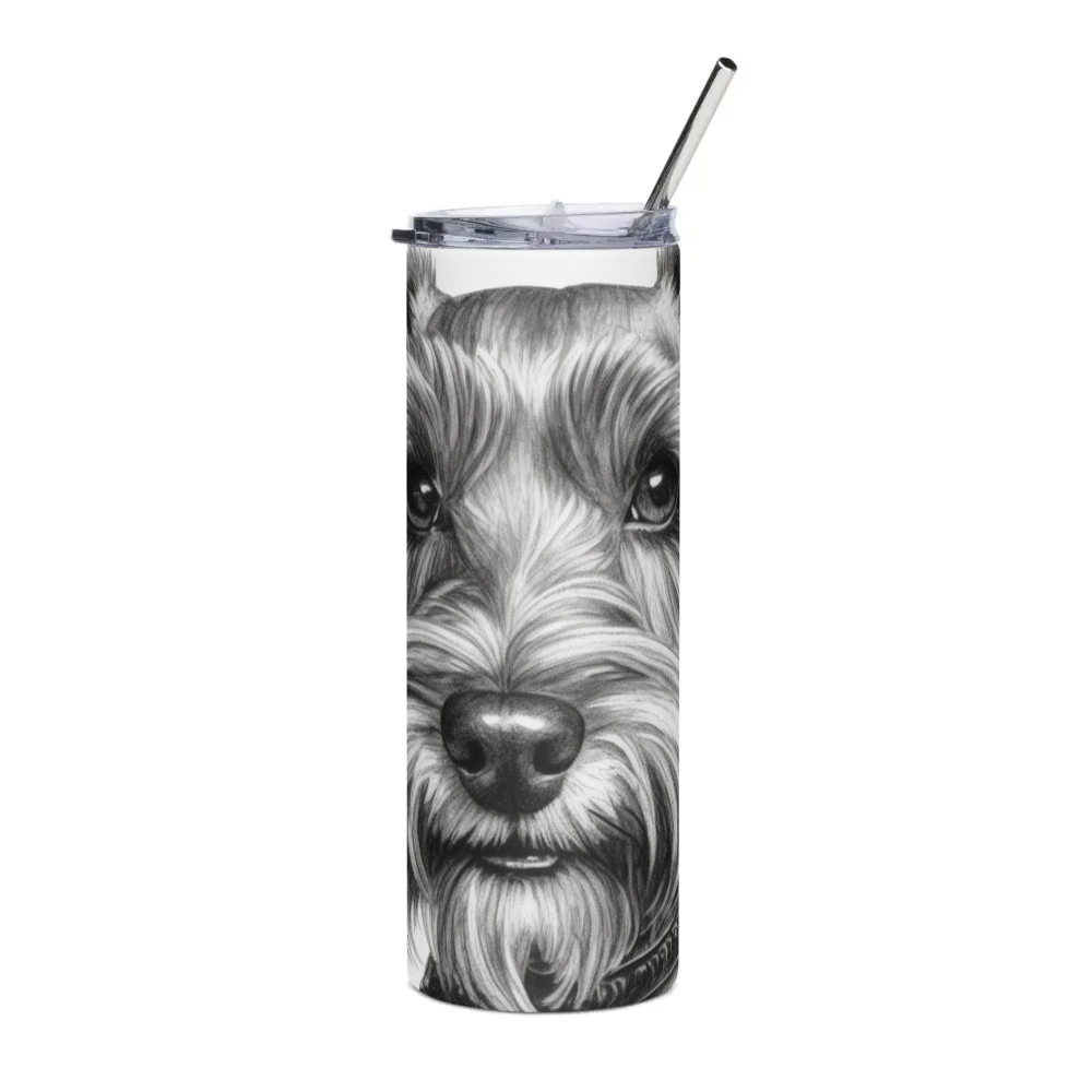 PugMug Custom Miniature Schnauzer Stainless Steel Tumbler
