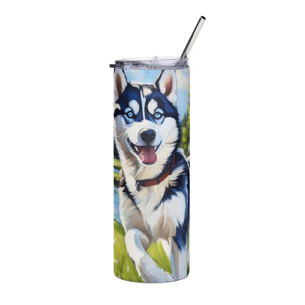 PugMug Custom Siberian Husky Stainless Steel Tumbler