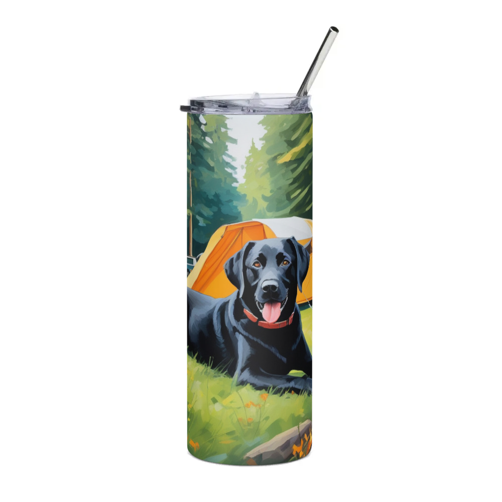 PugMug Custom Black Labrador Retriever Stainless Steel Tumbler
