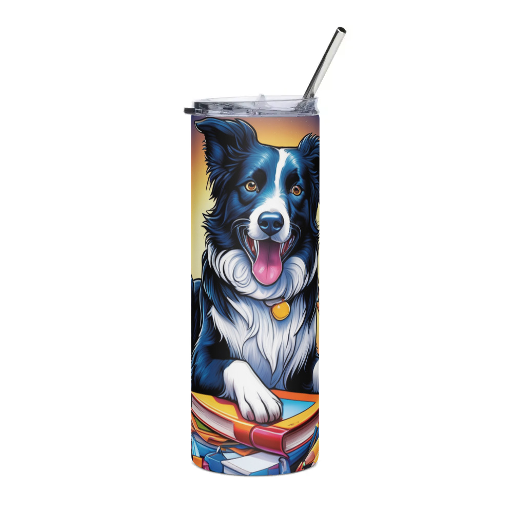 PugMug Custom Border Collie Stainless Steel Tumbler