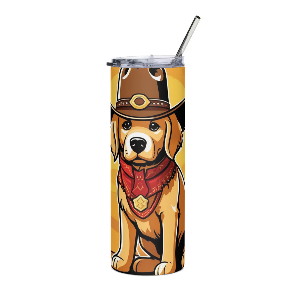 PugMug Custom Golden Retriever Stainless Steel Tumbler