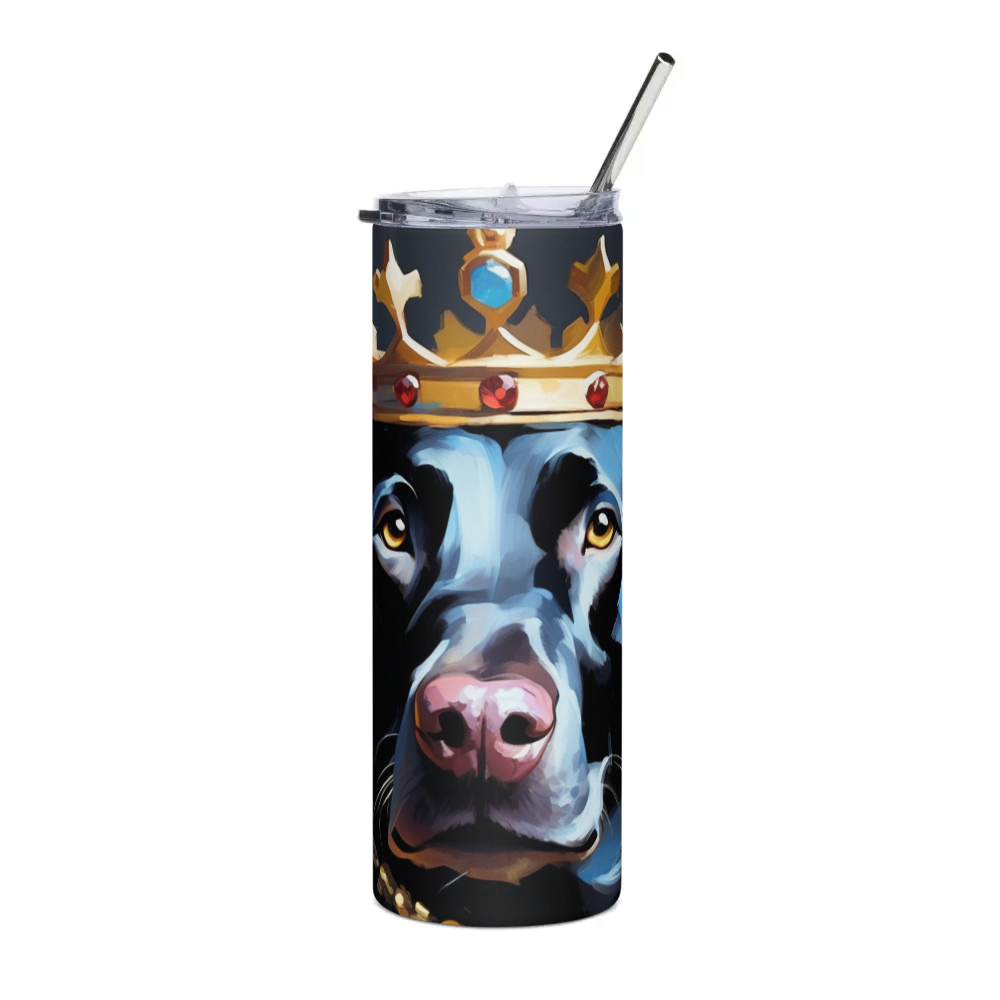 PugMug Custom Black Labrador Retriever Stainless Steel Tumbler