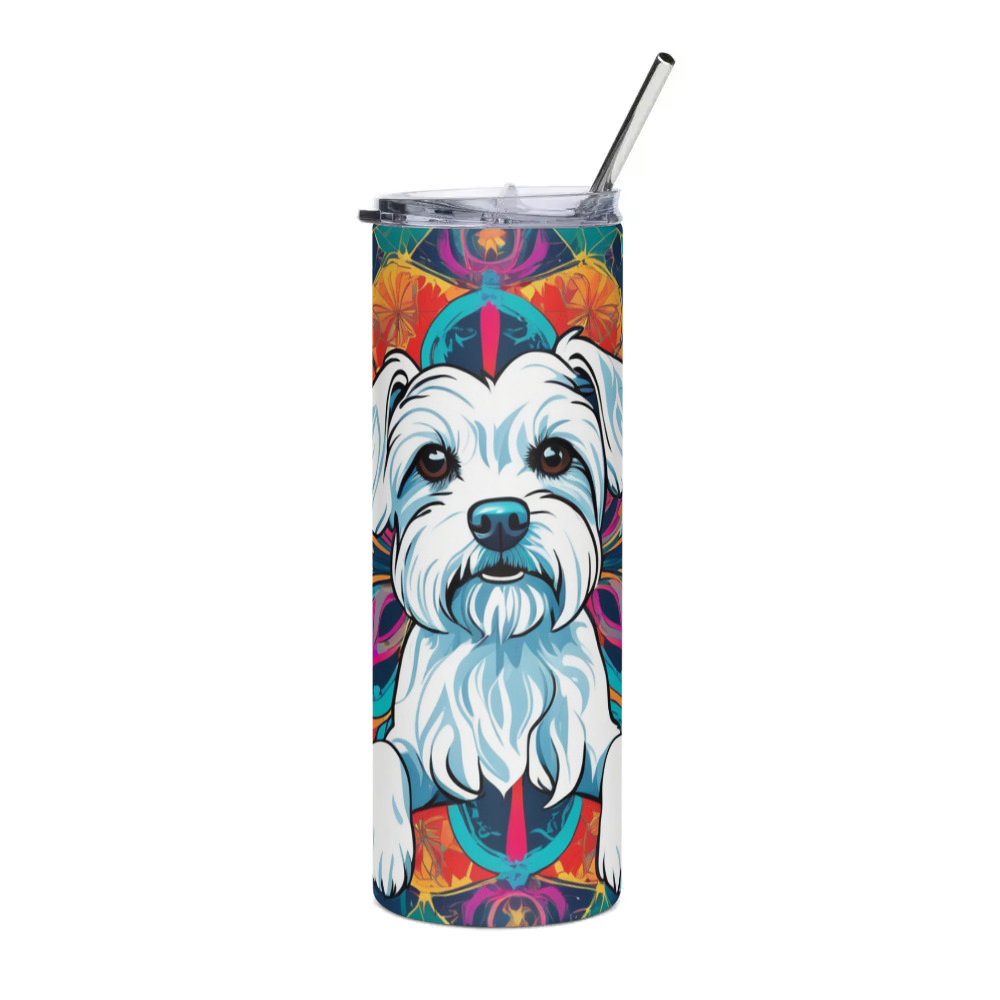 PugMug Custom Maltese Dog Stainless Steel Tumbler