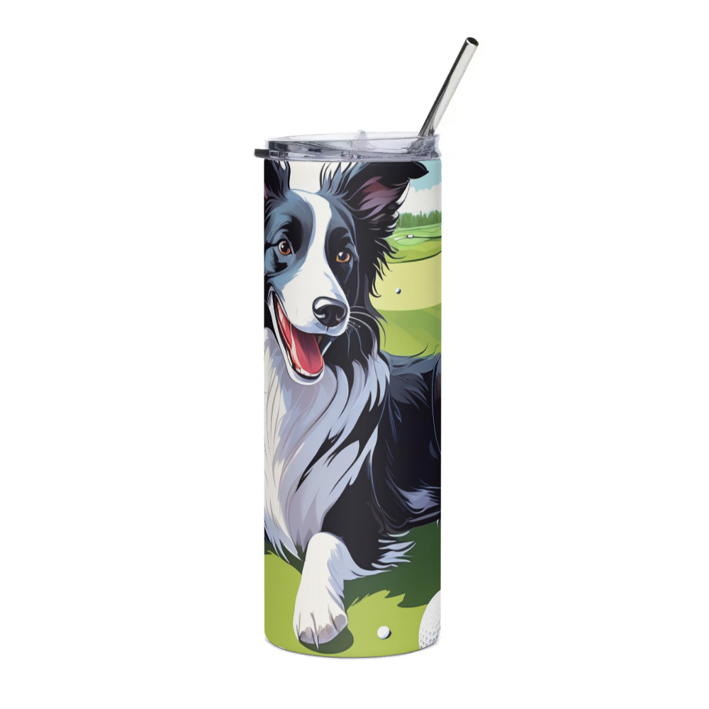 PugMug Custom Border Collie Stainless Steel Tumbler
