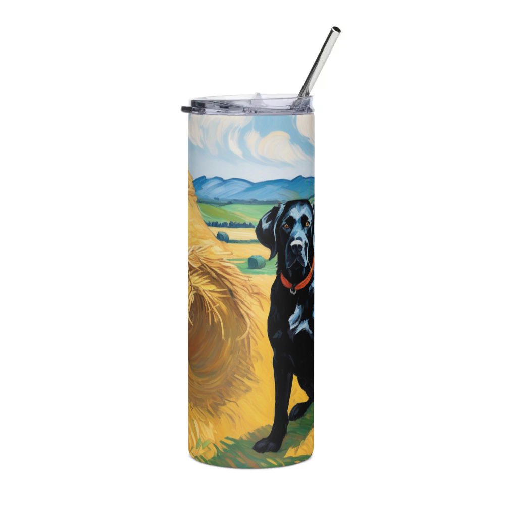 PugMug Custom Black Labrador Retriever Stainless Steel Tumbler