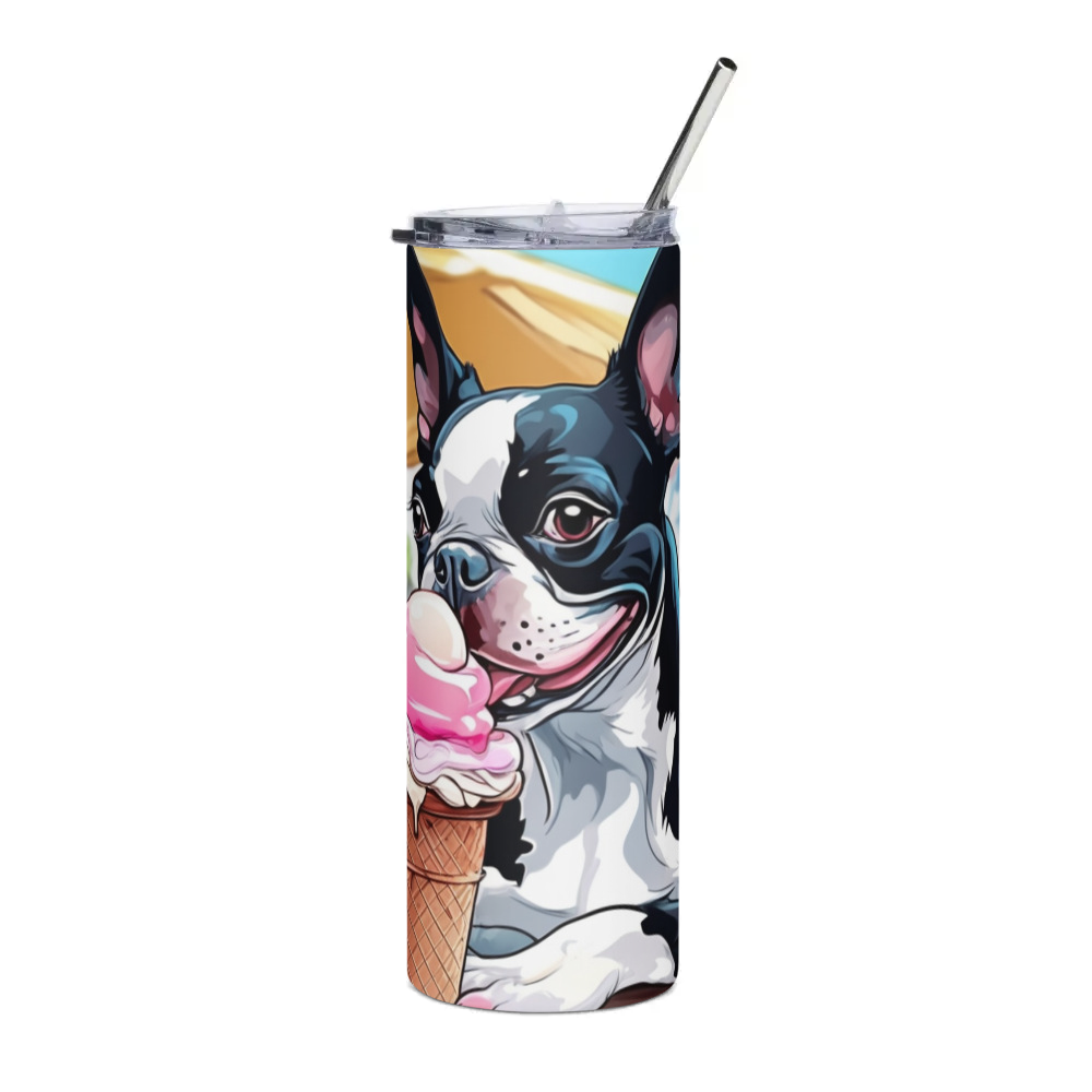 PugMug Custom Boston Terrier Stainless Steel Tumbler