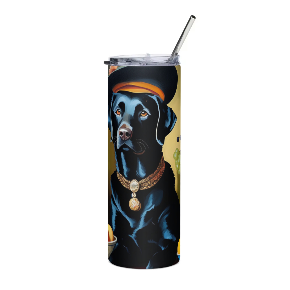 PugMug Custom Black Labrador Retriever Stainless Steel Tumbler