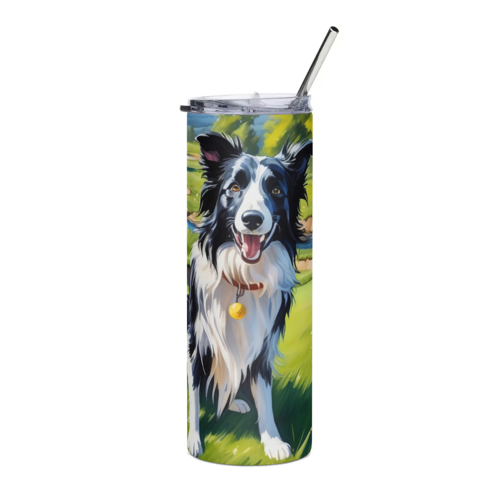PugMug Custom Border Collie Stainless Steel Tumbler