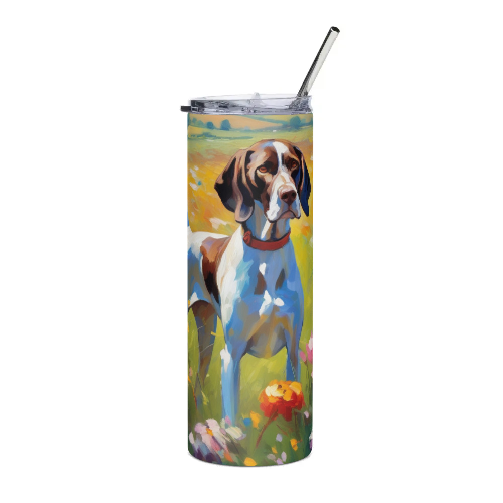 PugMug Custom Pointer Dog Stainless Steel Tumbler
