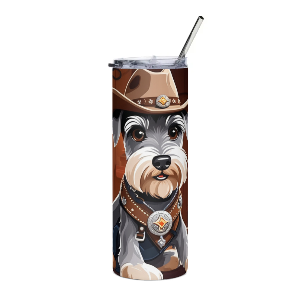 PugMug Custom Miniature Schnauzer Stainless Steel Tumbler