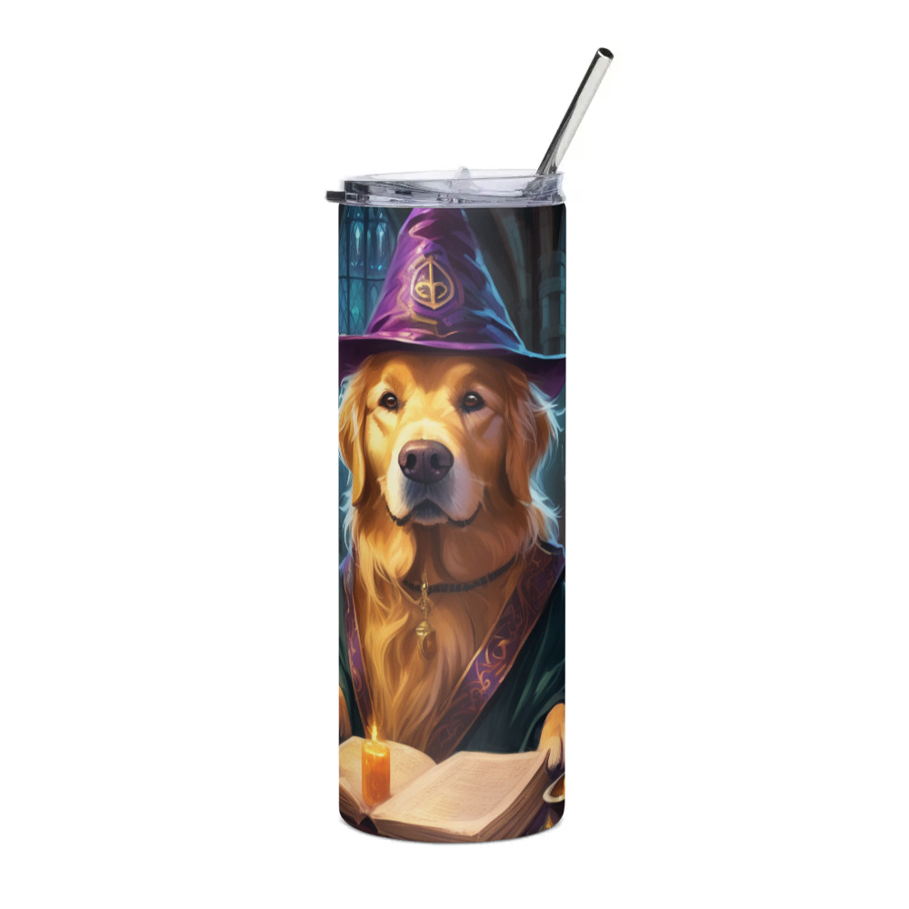 PugMug Custom Golden Retriever Stainless Steel Tumbler