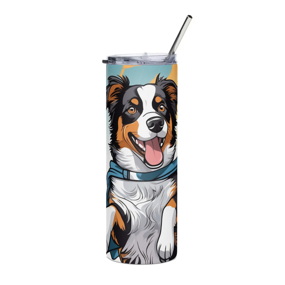 PugMug Custom Australian Shepherd Dog Stainless Steel Tumbler