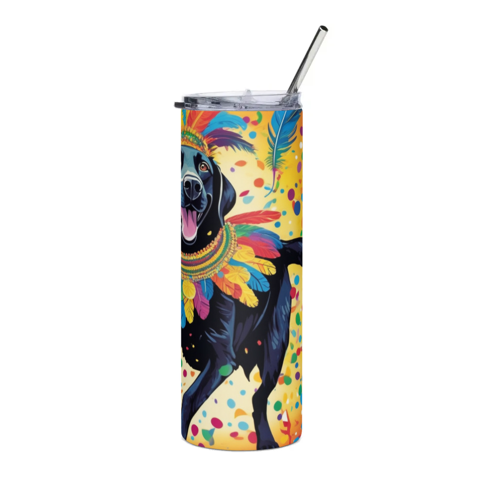 PugMug Custom Black Labrador Retriever Stainless Steel Tumbler