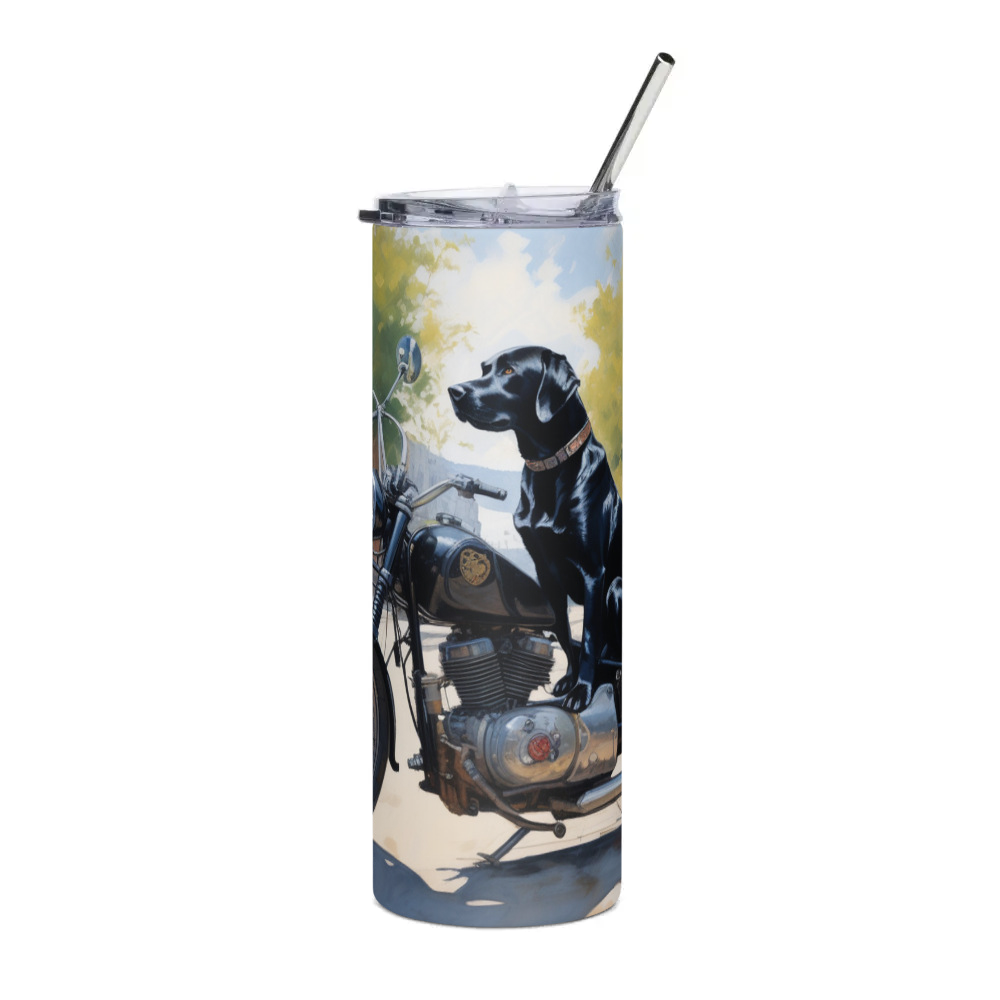 PugMug Custom Black Labrador Retriever Stainless Steel Tumbler