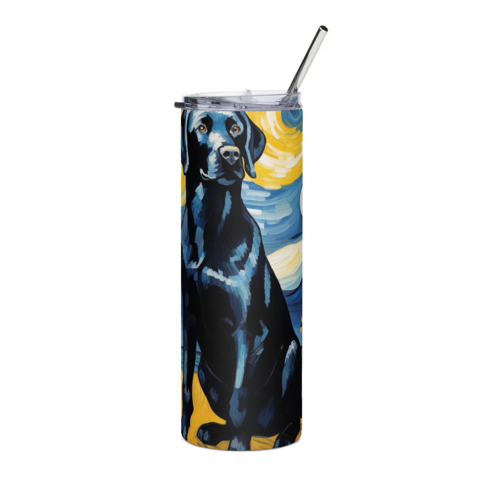 PugMug Custom Black Labrador Retriever Stainless Steel Tumbler