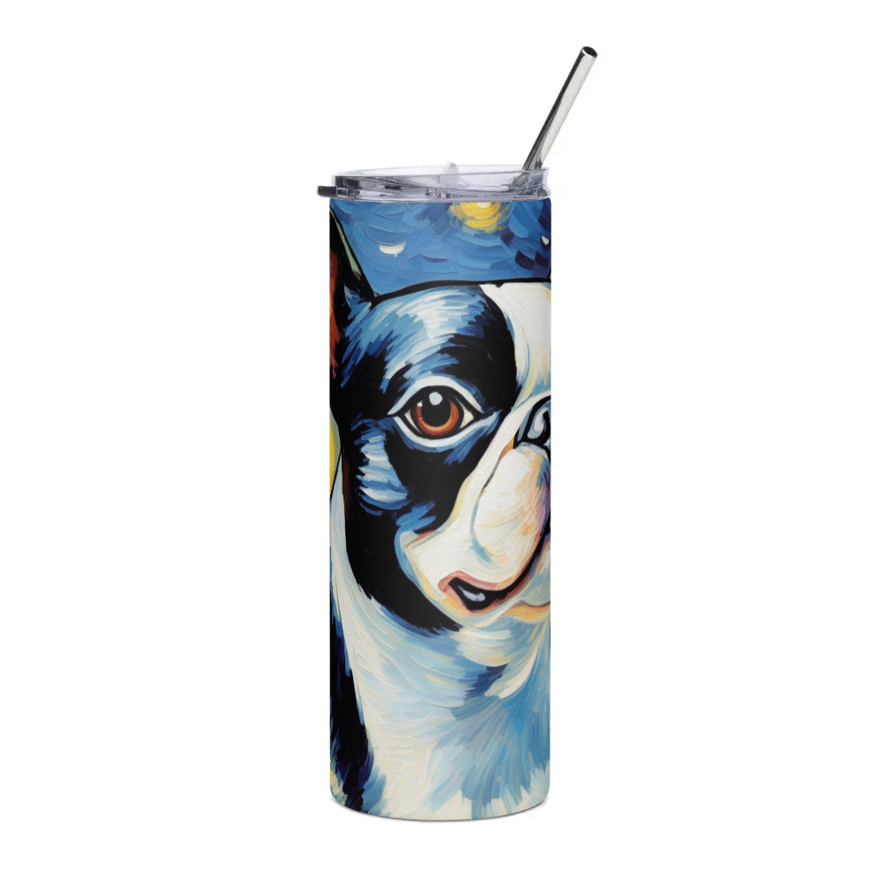 PugMug Custom Boston Terrier Stainless Steel Tumbler